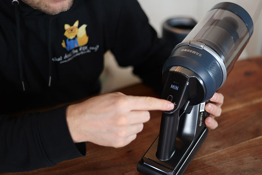 Das Display des Samsung Jet Bespoke im Test 